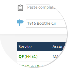 Type or Paste the Address for Geocoding